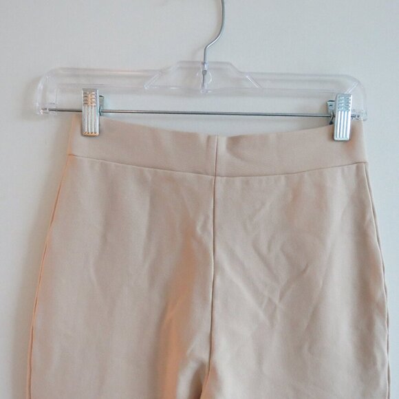 AARON & AMBER Tan Beige Split Hem Ponte Knit Stretch Pants - Women's Size S NWT - Picture 10 of 14